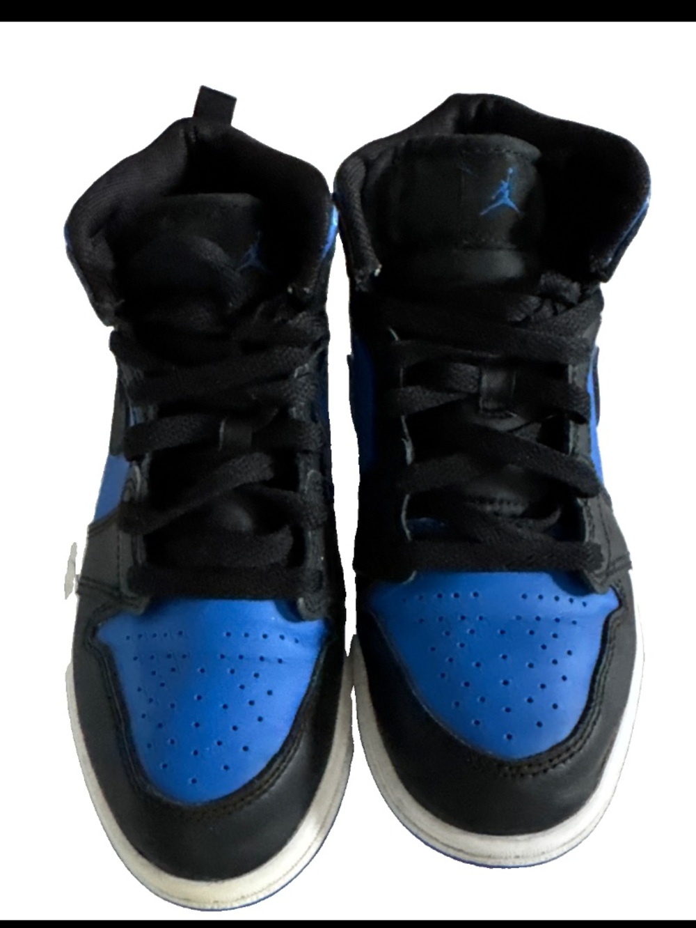 Nike Air Jordan 1 Mid PS Kids Size 2Y Black Royal Blue Sneakers Shoes DQ8424-042